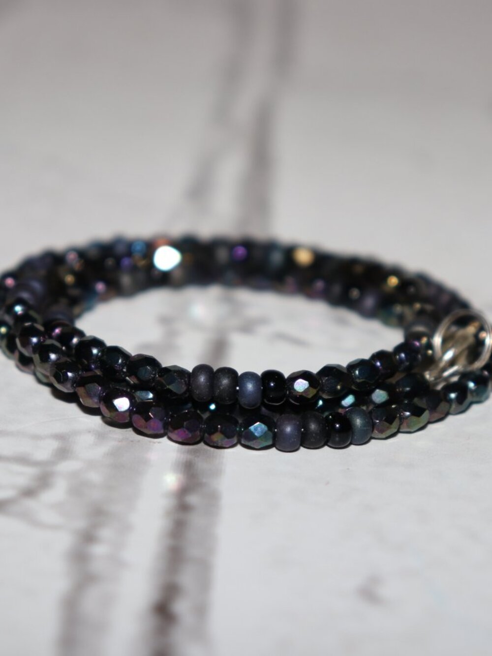 🌈✨ Glass Beaded Wrap Bracelet or Necklace · 19"